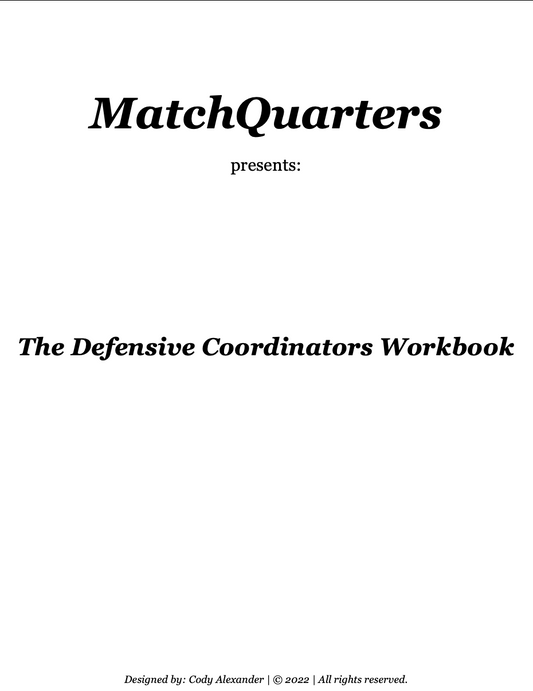 Defensive Coordinator's Workbook